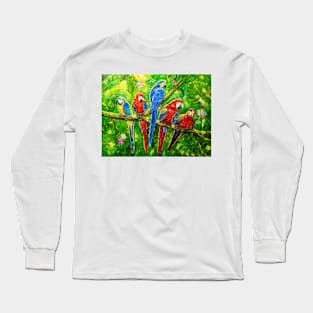 Parrots in the jungle Long Sleeve T-Shirt